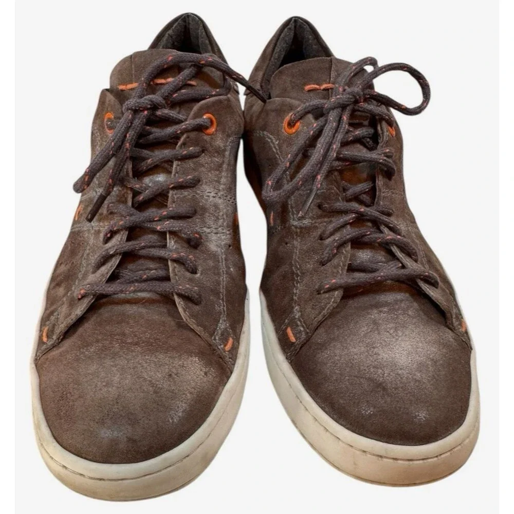 ROAN By Bed Stu Tennis Shoes 9 Men Henson Burnished Dark Grey Distressed Leather